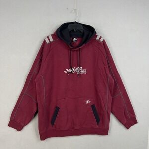 Joe Gibbs Racing Hoodie Mens XL Maroon Black NASCAR Racing Starter Pullover